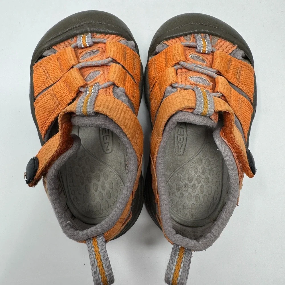 Keen Newport H2 Sandals Depths Gargoyle‎ Orange Hiking Shoes Toddler Size 3/4